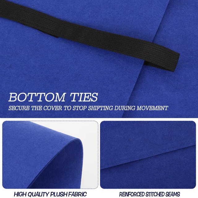 Alt view image 3 of 7 - TV Cover for Moving Fits 50"-55" Flat Screen TV Dustproof Felt Anti-Scratch Screen Protector with Bottom Strap for House Moving, Home Renovation and Pet Scratch Protection (Blue)