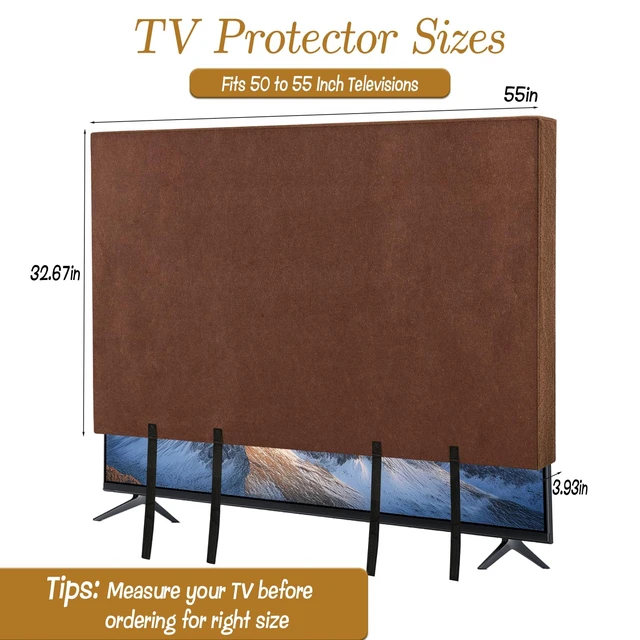 Alt view image 2 of 7 - TV Cover for Moving & Packing 50"-55" Felt Flat Screens TV Wrap Protector Anti-Scratch TV Dust Cover for TV Packing Boxes Protection TV Moving Home Renovation Pet Scratch or Other Furniture, Straps