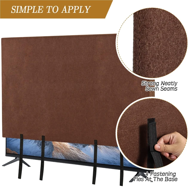 Alt view image 6 of 7 - TV Cover for Moving & Packing 50"-55" Felt Flat Screens TV Wrap Protector Anti-Scratch TV Dust Cover for TV Packing Boxes Protection TV Moving Home Renovation Pet Scratch or Other Furniture, Straps
