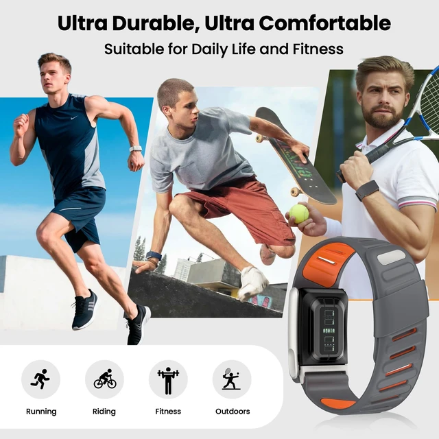 Alt view image 5 of 7 - Silicone Sport Band Compatible with Whoop 5.0/MG Band for Men & Women Upgraded Soft Breathable Waterproof Adjustable Replacement Accessories Strap for Whoop Band 5.0-Not Compatible with Gen 4