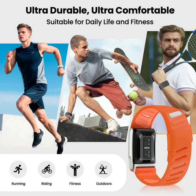 Alt view image 5 of 7 - Silicone Sport Band Compatible with Whoop 5.0/MG Band for Men & Women Upgraded Soft Breathable Waterproof Adjustable Replacement Accessories Strap for Whoop Band 5.0-Not Compatible with Gen 4