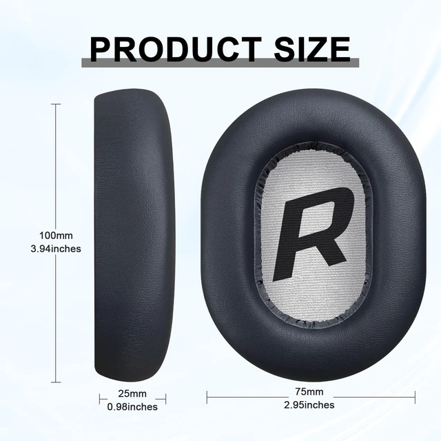 Alt view image 2 of 7 - Replacement Earpads for Plantronics BackBeat Pro 2, Voyager 8200 UC Headphones, Ear Cushions Headset Earpads Ear Cups Cover Repair Parts (Dark Grey)