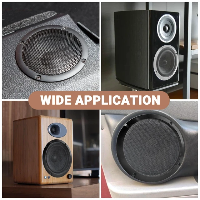 Alt view image 5 of 5 - 6.5'' Speaker Grill Cover 6.5 Inches Speaker Subwoofer Grill Grille Cover with Metal Mesh and Silver Plastic Rim for Car Speakers, Home Speakers