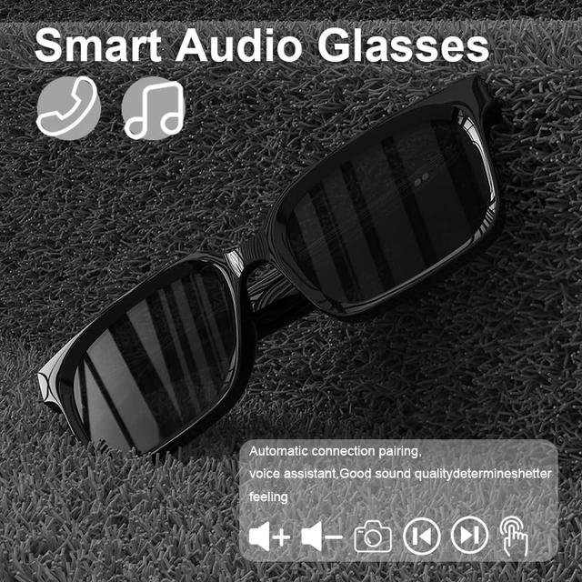 Alt view image 2 of 7 - Bluetooth Audio Smart Sunglasses with Speakers, UV400 Protection Blue Light Blocking Glasses for Men Women, Hands-Free Calls Voice Control for Driving Cycling Outdoor Office