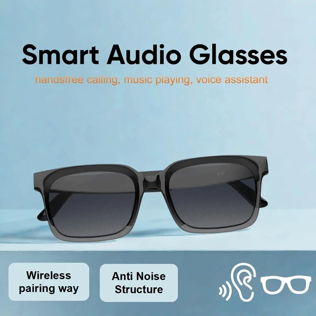 Alt view image 5 of 7 - Bluetooth Audio Smart Sunglasses with Speakers, UV400 Protection Blue Light Blocking Glasses for Men Women, Hands-Free Calls Voice Control for Driving Cycling Outdoor Office