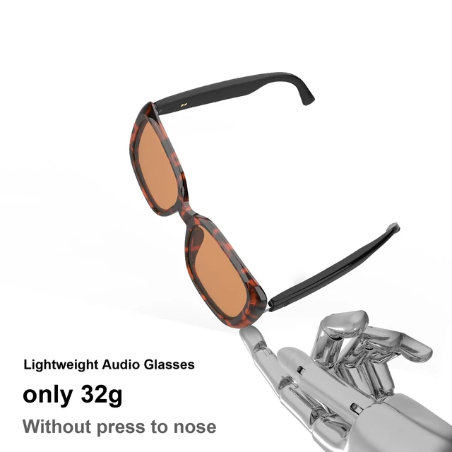 Alt view image 4 of 7 - Bluetooth Audio Smart Sunglasses with Speakers, UV400 Protection Blue Light Blocking Glasses for Men Women