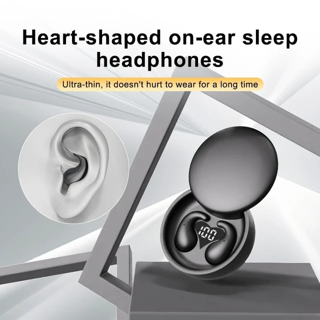 Alt view image 3 of 7 - Mini Invisible Earbuds Bluetooth 5.4,Sleep Earbuds for Side Sleepers, Mini Noise Blocking Sleep Earphones,Sleep Friendly Side Sleeping Earphones, for Work (Black)