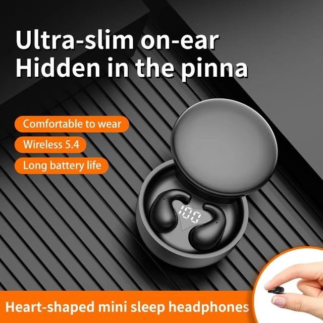 Alt view image 4 of 7 - Mini Invisible Earbuds Bluetooth 5.4,Sleep Earbuds for Side Sleepers, Mini Noise Blocking Sleep Earphones,Sleep Friendly Side Sleeping Earphones, for Work (Black)