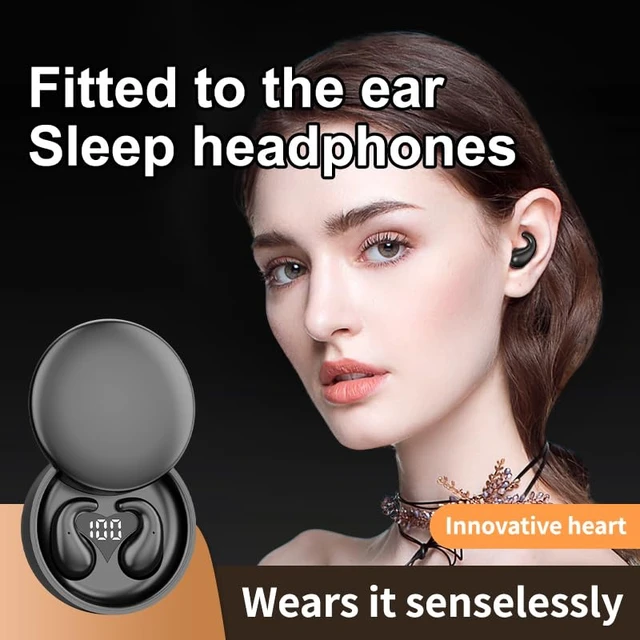 Alt view image 7 of 7 - Mini Invisible Earbuds Bluetooth 5.4,Sleep Earbuds for Side Sleepers, Mini Noise Blocking Sleep Earphones,Sleep Friendly Side Sleeping Earphones, for Work (Black)