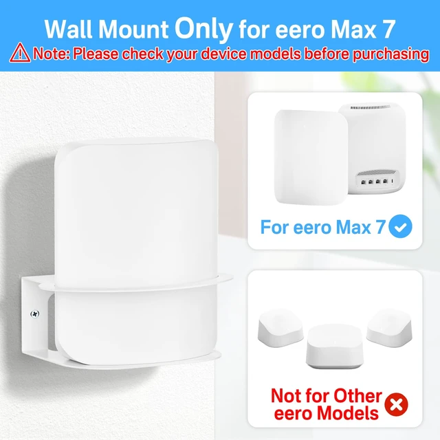 Alt view image 2 of 7 - Metal Wall Mount for eero Max 7 Mount Easy to Install - Heavy-Duty Wall Bracket for eero Max 7 Wall Mount Holder with Cable Ties for Space Saving