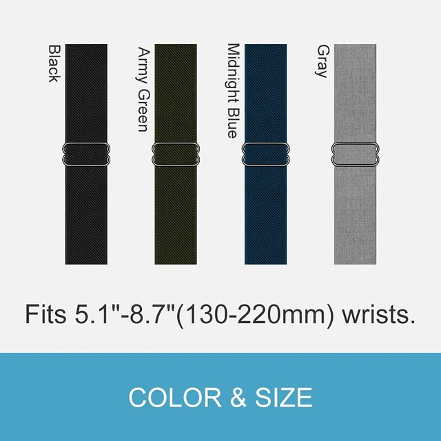 Alt view image 2 of 3 - Stretchy Loop Nylon Strap Compatible with Garmin Approach S20/S5/S6 Watch Bands Replacement Accessory Adjustable Elastic