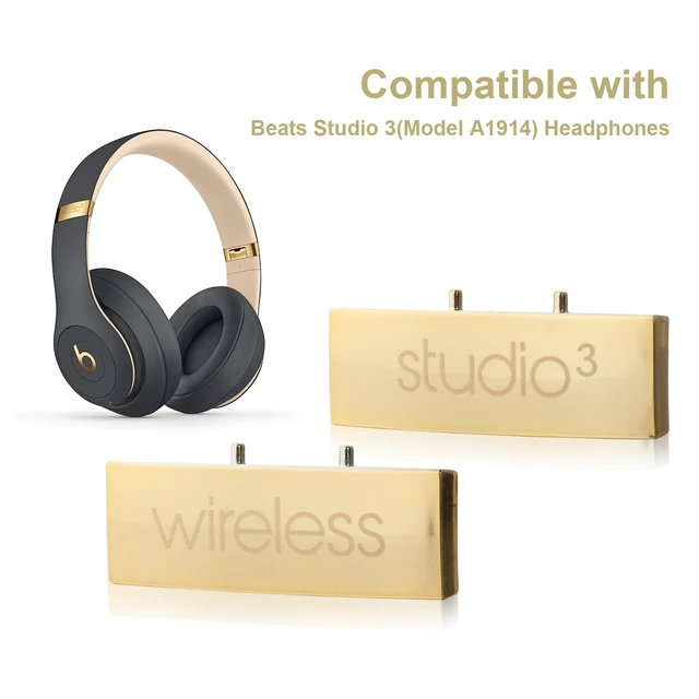 Alt view image 5 of 7 - Studio 3 Hinge Headband Connector Replacement Metal Repair Parts Compatible with Beats Studio 3.0 Wireless Over-Ear Headphones Repair Kit (Gold)