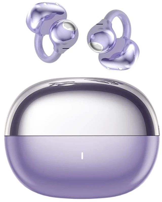 Main image of Open Ear Clip On Earbuds,Clip Headphones with Crystal Clear Sound Ultra-Comfort for Driving Running Workout, Powerful Bass, 50H Playtime, Secure Fit, Hi-Res, IPX5, Bluetooth 6.0, Lavender