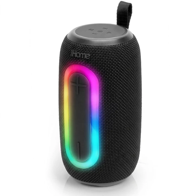 Main image of Quest Pro Portable Wireless Bluetooth Speaker with RGB Lights Bluetooth 5.3,10W Audio, Water-Resistant, Rechargeable Battery, Carry Strap, TWS pairing, True Stereo