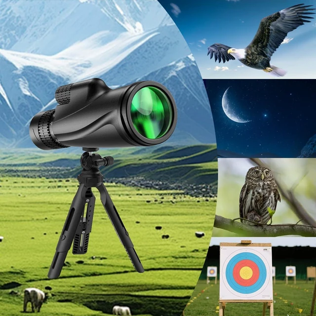 Alt view image 3 of 7 - Monocular Telescope 80x100 HD High Power Monoculars for Adults High Powered with Smartphone Adapter for Bird Watching Hiking Travel Outdoor Activities