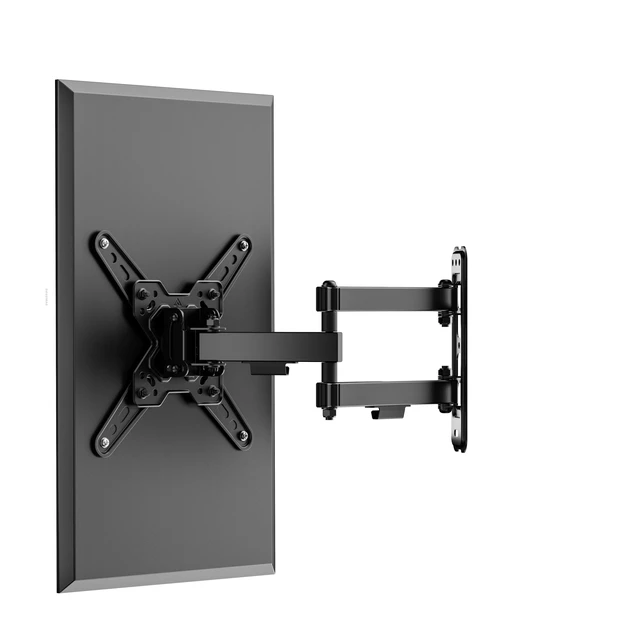 Alt view image 2 of 7 - PL-223 Landscape to Portrait Vertical Rotation Full Motion TV Monitor Wall Bracket Articulating Arms Swivel Tilt for Most 13" to 43" Flat Screen TV Max VESA 200x200mm Up to 44lbs