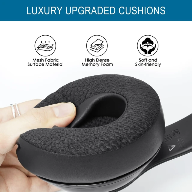 Alt view image 3 of 7 - Earpads Replacement for Beats Studio 2/Studio 3 Wired & Wireless Headphones, Ear Pads Cushion for Beats Studio 2/Studio 3 with High-Density Noise Isolation Memory Foam (Mesh Black)