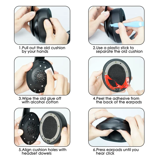 Alt view image 5 of 7 - Earpads Replacement for Beats Studio 2/Studio 3 Wired & Wireless Headphones, Ear Pads Cushion for Beats Studio 2/Studio 3 with High-Density Noise Isolation Memory Foam (Mesh Black)