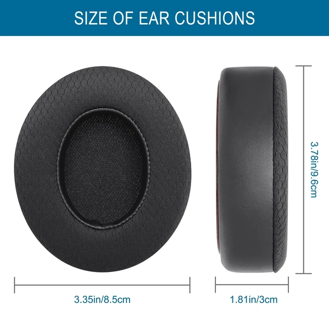Alt view image 7 of 7 - Earpads Replacement for Beats Studio 2/Studio 3 Wired & Wireless Headphones, Ear Pads Cushion for Beats Studio 2/Studio 3 with High-Density Noise Isolation Memory Foam (Mesh Black)