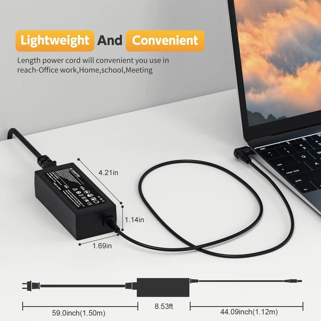 Alt view image 7 of 7 - 65W Charger Compatible with Lenovo ADLX65CCGU2A, ADLX65CDGU2A, ADLX65CLGU2A, ADLX65CLGK2A, ADLX65CLGI2A, ADLX65CLGE2A, ADLX65CLGC2A, ADLX65CLGA2A, ADLX65CDGI2A, ADLX65CDGE2A Laptop
