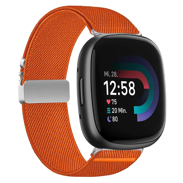 Alt view image 2 of 7 - Nylon Bands Compatible with Fitbit Versa 3/4 /Sense/Sense 2, Adjustable Sport Replacement Straps for Women Men