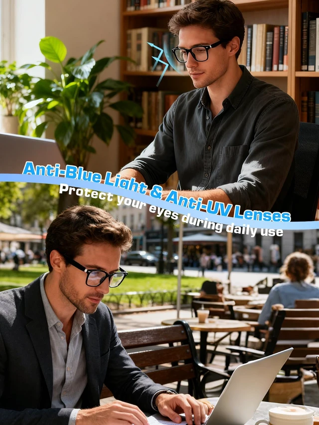 Alt view image 2 of 7 - AI Translation Smart Glasses, Blue Light Blocking Lenses Open-Ear Speaker, Hands-Free Calls & Music For Men, Women, Driving, Travel & Work