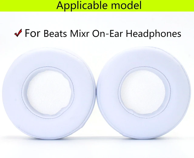 Alt view image 2 of 5 - Replacement Ear Pads Compatible with Beats Mixr On-Ear Headphone White High-grade protein leather/memory foam ear pads and earmuffs