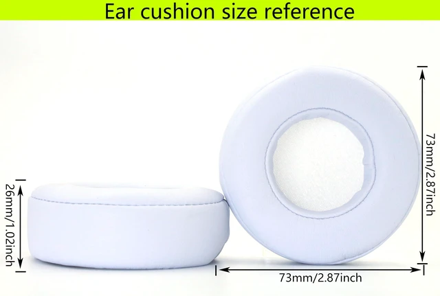 Alt view image 4 of 5 - Replacement Ear Pads Compatible with Beats Mixr On-Ear Headphone White High-grade protein leather/memory foam ear pads and earmuffs