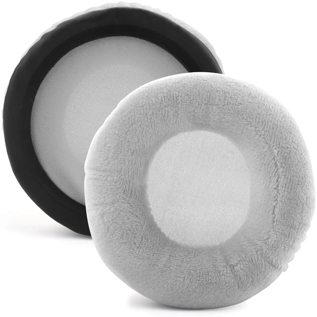 Main image of Velour Ear Pads 100 mm Universal Replacement Ear Pads Cushions Suitable Many Large Headphones Round Memory Foam Earpads Compatible with Beyerdynamic, Sennheiser, AKG, ATH, Sony & More (Gray)