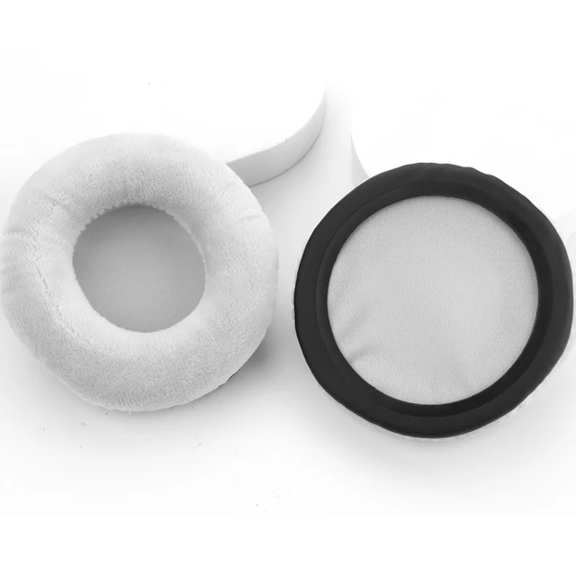 Alt view image 6 of 7 - Velour Ear Pads 100 mm Universal Replacement Ear Pads Cushions Suitable Many Large Headphones Round Memory Foam Earpads Compatible with Beyerdynamic, Sennheiser, AKG, ATH, Sony & More (Gray)