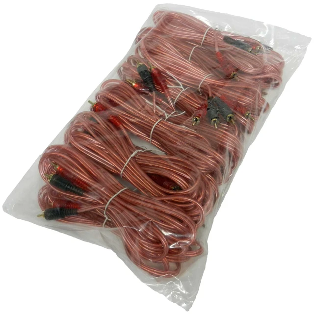Alt view image 4 of 4 - 12ft Interconnect RCA Audio Cables (Bulk 10 Pack) - BRC12 (12 Ft)