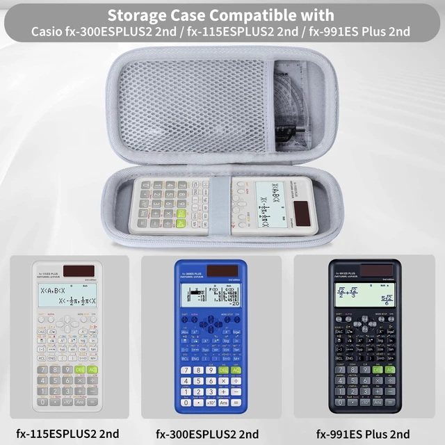 Alt view image 4 of 7 - Case for Texas TI-30XIIS/TI-30XS/Casio fx-115ES Plus 2 Calculator Fits for TI-30Xa /TI-36X Pro/FX-991 ES Plus-2nd Edition/FX-82 ES Scientific Calculator,White Case