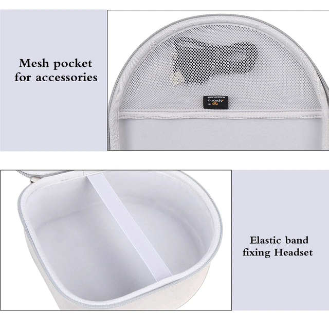 Alt view image 3 of 7 - Portable Case Compatible with Turtle Beach Stealth 600/700 Gen 3/700 Gen 2 MAX Wireless Multiplatform Amplified Gaming Headset and Accessories, Grey