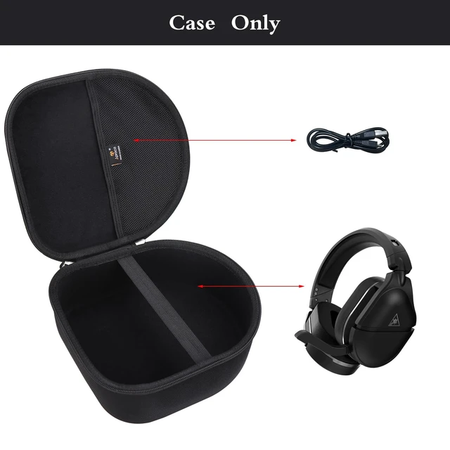 Alt view image 2 of 7 - Portable Case Compatible with Turtle Beach Stealth 600/700 Gen 3/700 Gen 2 MAX Wireless Multiplatform Amplified Gaming Headset and Accessories, Black