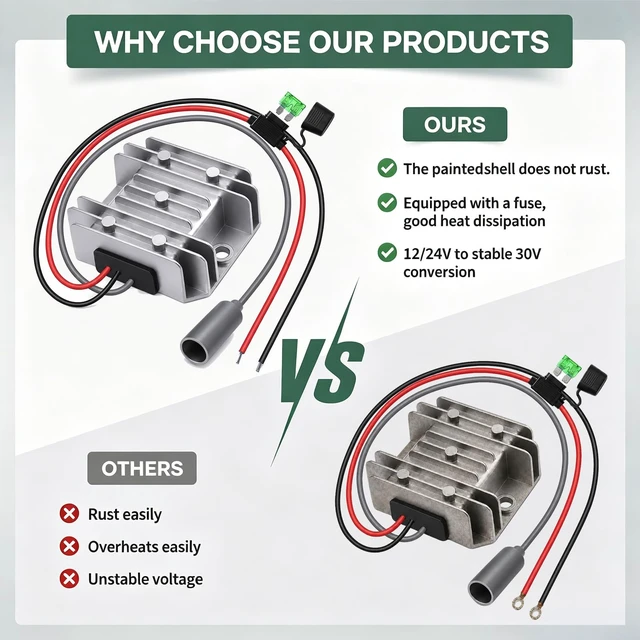 Alt view image 4 of 7 - Starlink Mini 12V Adapter, Starlink Power Supply with DC Step Up Converter 12/24V to 30V 3.5A Starlink Mini Accessories with Fuse & Female Plug, Aluminum Boost Module for RV, Truck, Yacht(6.6FT)