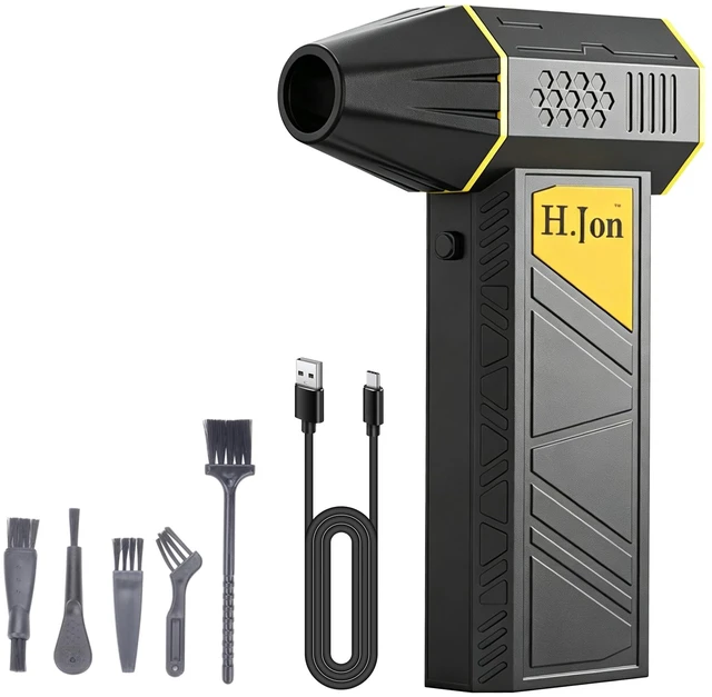 Main image of Compressed Air Duster, 130000RPM Electric Air Duster,Cordless Air Blower with 2-Gear Turbo Fan, Canned Air Alternative for Keyboard, PC, Computer, Car, Home & Outdoor Camping Use 8000mAh