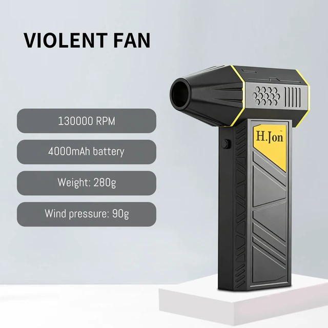 Alt view image 2 of 7 - Compressed Air Duster, 130000RPM Electric Air Duster,Cordless Air Blower with 2-Gear Turbo Fan, Canned Air Alternative for Keyboard, PC, Computer, Car, Home & Outdoor Camping Use 8000mAh