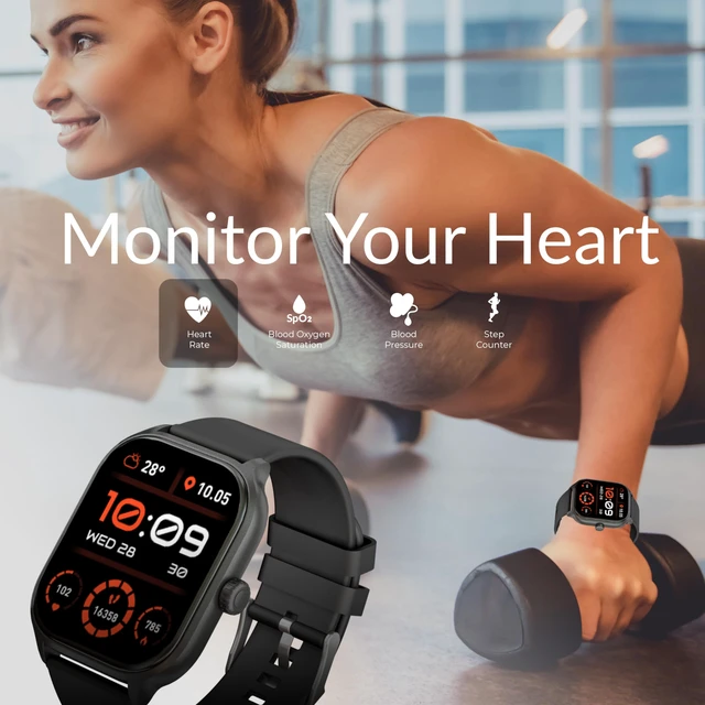 Alt view image 4 of 7 - SC-181SW 2-inch Touch Screen Smartwatch with Heart Rate Monitor, Blood Pressure, Oxygen Levels, Calories, Steps, Sleep Monitoring, Voice Assistance & IP67 Waterproof Fitness Tracker