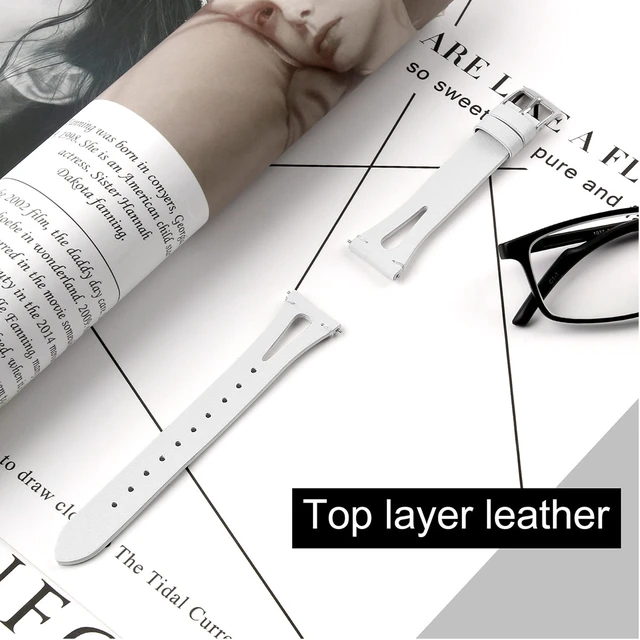 Alt view image 5 of 7 - Slim Vintage Leather Strap Replacement for Quican ID208 Plus 1.8 Inches Smart Watch