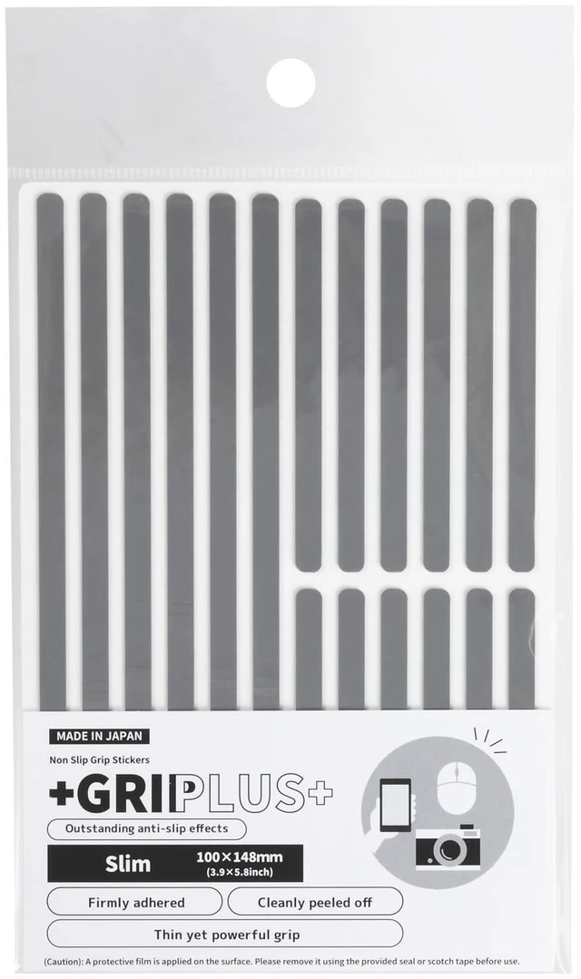 Main image of Non Slip Grip Stickers Slim (Gray, 100×148mm(3.9×5.8")) - Reusable Adhesive Pad for Desk, Phone, Mouse, Office, Multi-Purpose