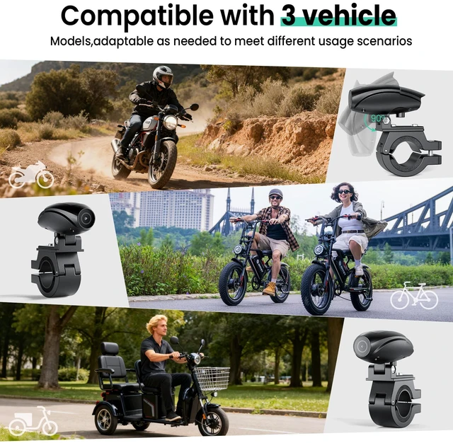 Alt view image 7 of 7 - L8 Motorcycle Camera,Helmet Camera HD 1080PP with Single Lens,IP65 Waterproof,Parking Mode,Motorcycle Dash Cam with 64GB SD CardDriving Recorder Suitable for Motorcycles/Tricycles/Ebike