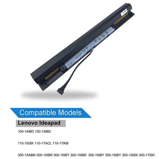 Alt view image 2 of 7 - L15L4E01 Battery L15L4A01 for Lenovo Ideapad 100 110 300 110-15ISK 17ACL for 100-14IBD 100-15IBD 110-17IKB 300-15ABM 300-15IBR 300-15IBY 300-15IBR 300-15IBY 300-15IBY 300-15ISK 300-17ISK 80Q70021US