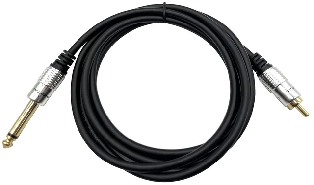 Main image of 6.35mm to RCA, RCA to 1/4 Mono TS Cable, Gold Plated 6.35mm Mono Male to RCA Male Audio Interconnect Cable 6Feet/1.8M