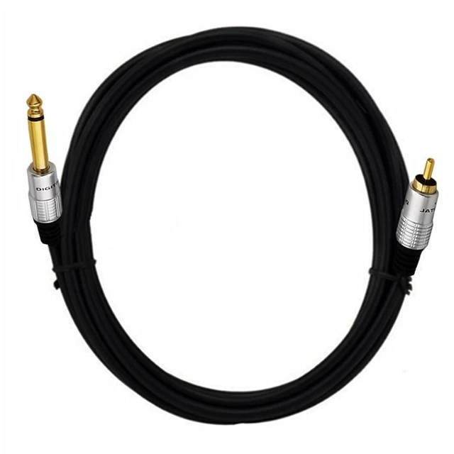 Alt view image 5 of 5 - 6.35mm to RCA, RCA to 1/4 Mono TS Cable, Gold Plated 6.35mm Mono Male to RCA Male Audio Interconnect Cable 6Feet/1.8M