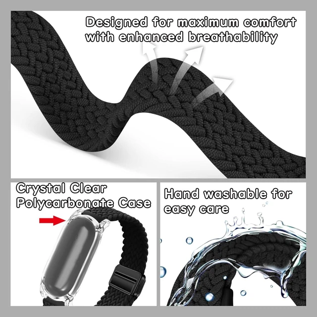 Alt view image 3 of 6 - 2-in-1 Wristband & Neckband for Plaud NotePin & NotePin S AI Voice Recorder - High-Clarity PC Case & Breathable Magnetic Nylon Strap & Adjustable Neck Strap - Sports, Business, Men & Women (Black)