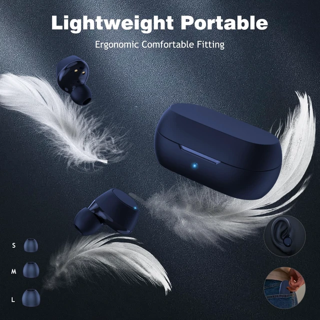 Alt view image 4 of 7 - 5.2 Bluetooth Headphones for Apple Android Wireless Earbuds with Case Small Ear Buds True Earphones with Mic for Samsung S26 S25 S24 S23 for iPhone Duo 18 17 17e 16 16e 15 Pro Max 14 Plus 13 12