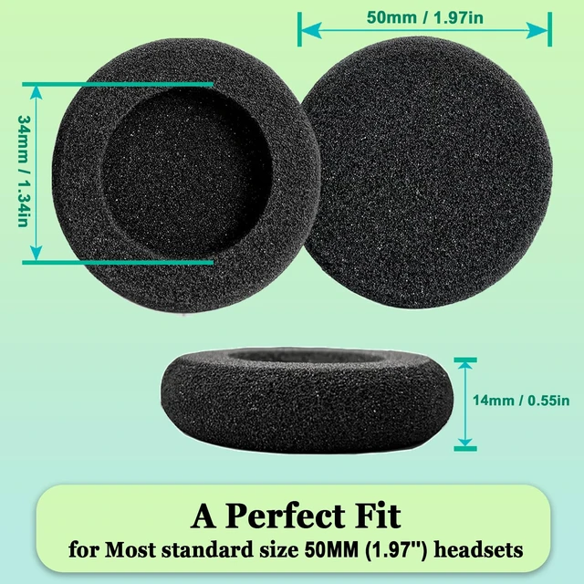 Alt view image 4 of 7 - Ear Cushions for Plantronics Headset Ear Pad Replacement Headphones Earpads Designed for Plantronics Blackwire C320 3210 3220 3320 HW251N HW261N HW510 Jabra Biz 1500 GN2000 PRO 920 930 9450 (10 Pack)