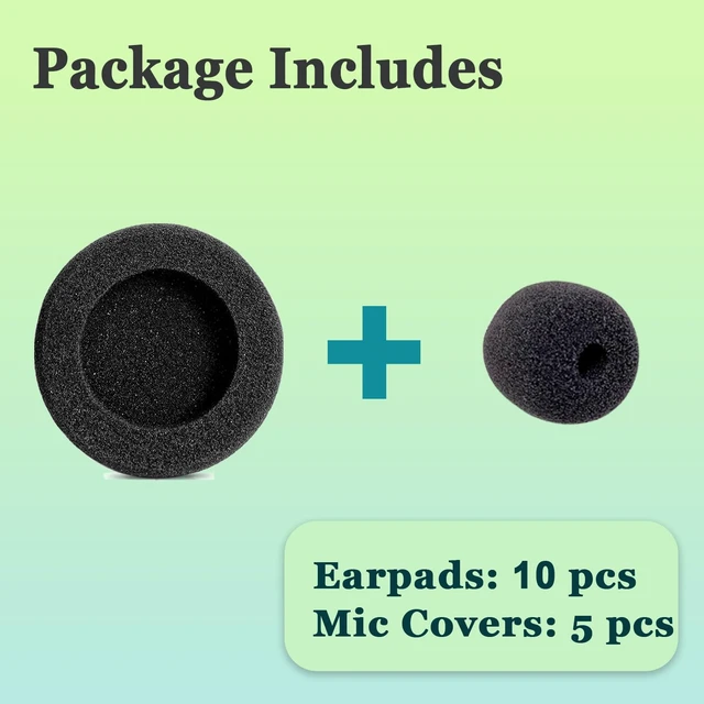Alt view image 6 of 7 - Ear Cushions for Plantronics Headset Ear Pad Replacement Headphones Earpads Designed for Plantronics Blackwire C320 3210 3220 3320 HW251N HW261N HW510 Jabra Biz 1500 GN2000 PRO 920 930 9450 (10 Pack)