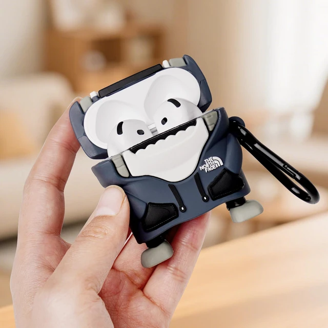 Alt view image 3 of 7 - Cute Case for AirPods 4 Case Cover, 3D Cartoon AirPods 4th Generation Protective Case with Keychain, Kawaii Cool Silicone Airpods 4 Accessories Funny Anime Design (Airpods 4th(2024))
