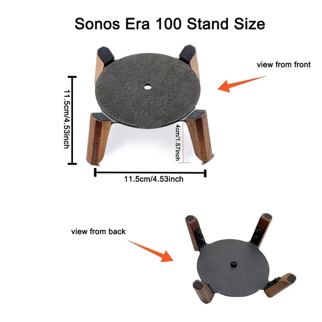 Alt view image 2 of 6 - Wooden Desk Stand Wood Tripod Mount Holder for Sonos Era 100 Alexa Speaker Natural Wooden,Stable Tripod Mount Holder with Metal Frame,Easy Setup Design and Better Sound for Sonos era100 Alexa Speaker
